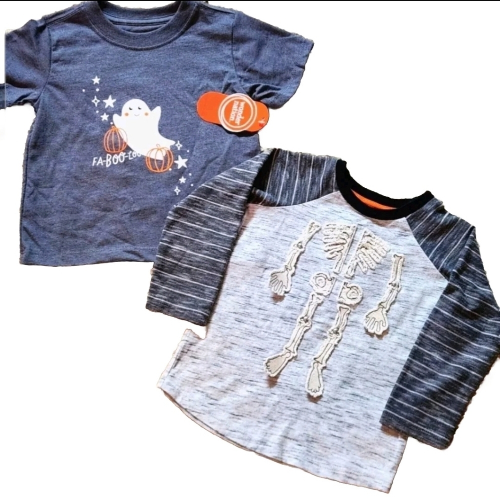 Mud pie Halloween shirt and Wonder Nation Halloween shirt Size 18 months